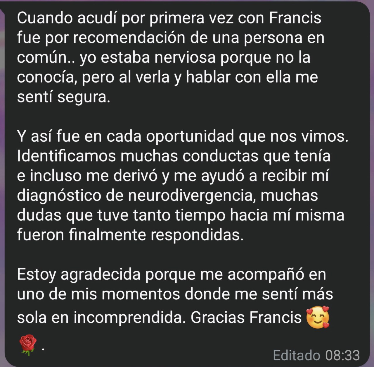 Testimonio real de una paciente 4 de 5